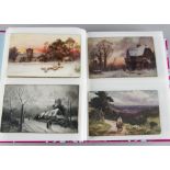 Postcards, a selection of eight modern albums containing approx 550 Edwardian cards inc,