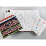 Brentford FC, 100 Years of Brentford book with fourteen signatures inside front cover together