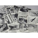 Trade Cards, Thunderbirds, Somportex Thunderbirds X size, black & white part set 45/72 together with