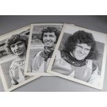 Speedway, large b/w photographs 46cm X 56cm on card Tommy Jansson, Neil Cameron and Rob Jones