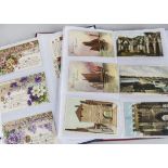 Postcards, two modern albums of approx 350 Edwardian cards inc, Actress Alphabet cards, Sweetheart/