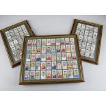 Framed Cigarette Cards, Football, two frames each containing half of Churchmans Association