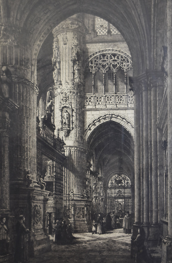 A set of four A H Haig etchings, of continental cathedrals, two of interior scenes, one of the - Image 4 of 4