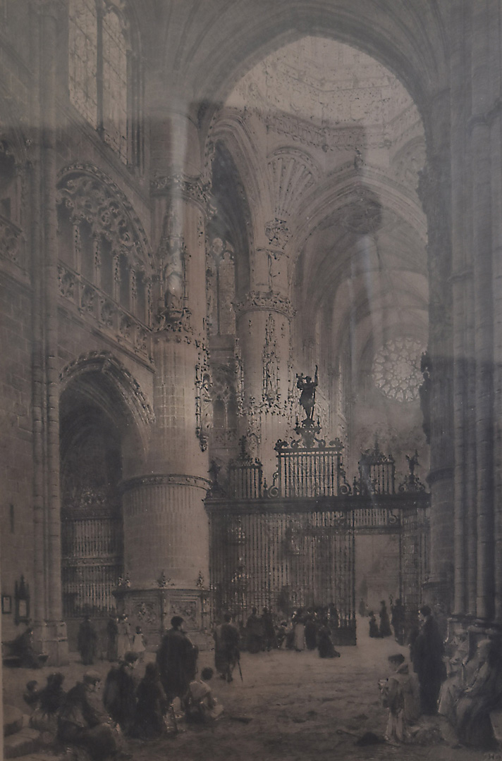 A set of four A H Haig etchings, of continental cathedrals, two of interior scenes, one of the - Image 2 of 4