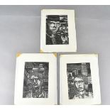 Three artist proof woodblock prints by Garrick Palmer, all from The Bentimen Briton play Billy Budd,