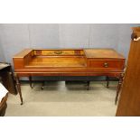 A New Patent Muzio Clementi & Co Cheapside London converted desk piano, mahogany with string inlay