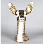 A Lladro stoneware figure, modelled as a bust of a doe, printed factory mark to base, 44 cm high