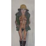 Peter Blake (1932-), limited edition signed print, from the costume life drawing Yellow Hat, 154/