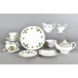 A collection of porcelain bone china tea services, including an eleven place setting Royal Vale