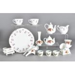 A Royal Osborne six place fine bone china tea set, together with a quantity of cottage roses