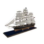 Model Boat, a well made scratch built model of 'Cutty Sark' constructed mainly in wood with cloth