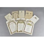 A collection of Queen Victoria and Edward VII Windsor and Balmoral Castle menus, Osborne House and