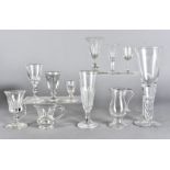 A quantity of 19th Century and later glassware, including rummers, ale glasses, custard cups,