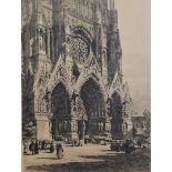A set of four A H Haig etchings, of continental cathedrals, two of interior scenes, one of the
