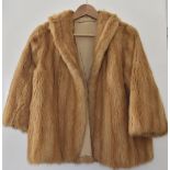 A Kolinsky fur shoulder jacket,