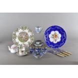 A quantity of Continental and British pottery and porcelain, including a 19th Century tea bowl and