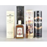 Three single malt Scotch whisky, comprising The Glenlivet 12 year of age, 70cl boxed, Glenfiddich