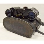 Binoculars, 8x30 Plus Binoculars, in maker's leather case