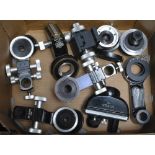 Nikon Microscope Focussing Attachments, an assortment of different examples including a Zeiss piece