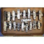 A Tray of Rangefinder Cameras, including a Mamiya 135, a Ricoh 35FM, Yashica 35ME a Canonet QL19 and