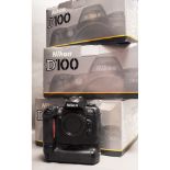 Nikon D100 DSLR Camera Bodies, (3) in manufacturer's boxes with various software, spare batteries