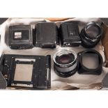 Broncia Medium Format Accessories, including a Komura Telemore 95 II for ETR and other accessories