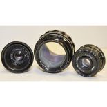 Russian Lenses, a Jupiter-9 85mm f2, a Jupiter-12 35mm f/2.8 together with Industar 50mm f/2 lens