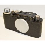 Leica II Model D Camera, shiny black finish, no 80213, unsympathetic flash sync addition to