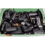A Tray of Power Winders and Battery Grips, mostly Canon and Meike for Canon
