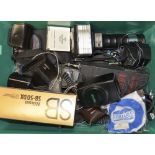 Flash and Lighting Accessories, a boxed Nikon SB-50DX, a Metz 45 CT-5, a System 9 Battery pack,