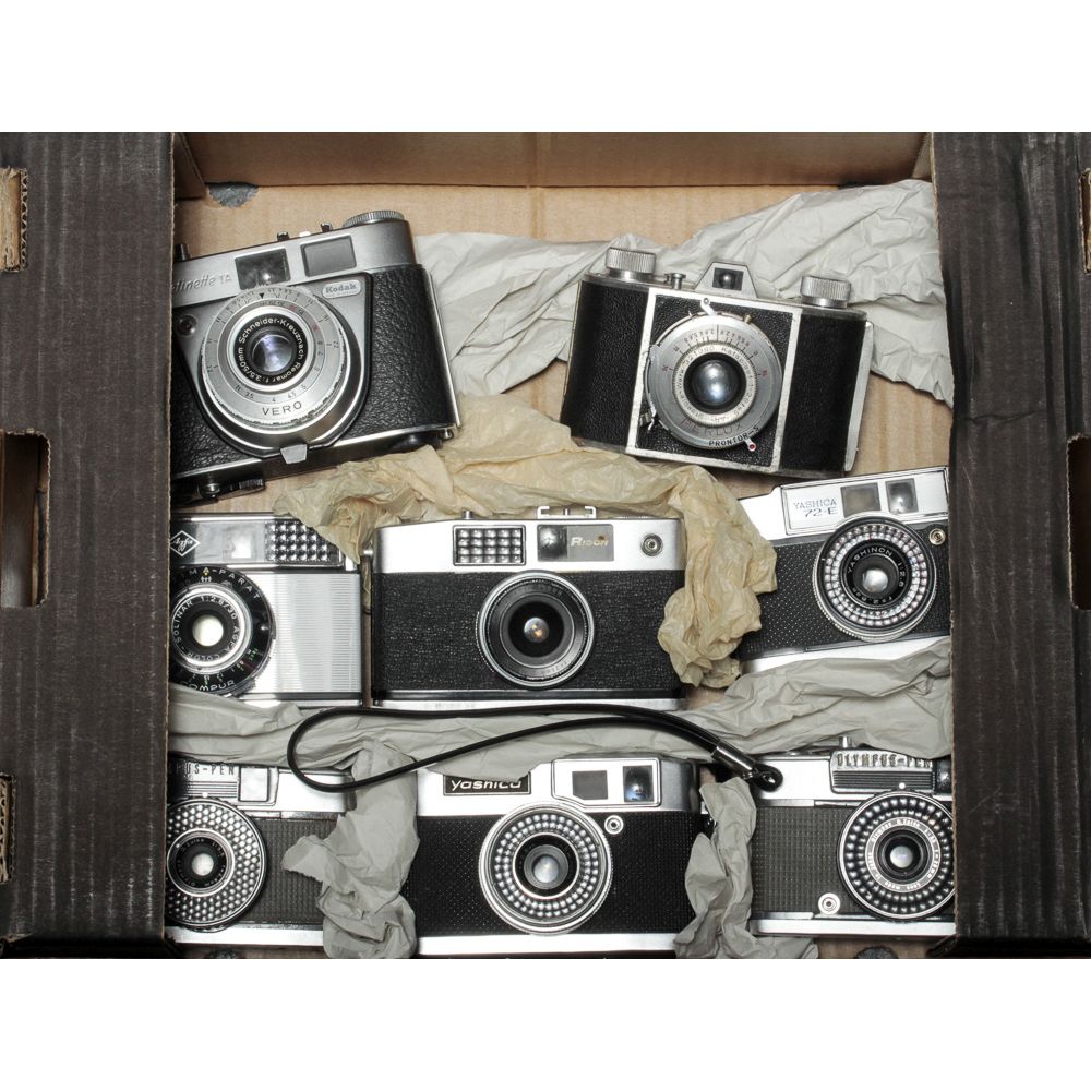 Rangefinder Cameras, examples from manufacturers including Olympus, Yashica, Ricoh, Agfa, Kodak