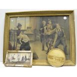 George Washington Wilson & Co., circular 'Medallion' view of Crieff, in brass frame with