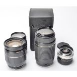 Various Lenses, including a Sigma Zoom APO 75 - 300mm f/4 - 5.6, a Tamron Macro AF 28 - 300mm f/3.