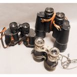 Barr & Stroud Binoculars, 8x30 Extra Wide Angle together with a pair of Zabaco 10x50 Field