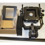 Cambo SC 5 x 4 Monorail Camera Body, no 40103, body, G/VG, sunk lens panel, spare bellows and two