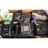 A Tray of Polaroid and other Instamatic Cameras, including a Polaroid 104, Polaroid ProPack,