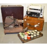 Film Projectors, a Kershaw Daylight Strip Projector in original maker's box with a selection of