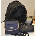 Lowepro Camera Rucksack, a Mini Trekker Classic, together with various other camera and lens bags