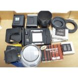 Zenza SQ and ETR Accessories, a large assortment of accessories including both 120 and 220 film