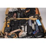 Two Trays of Compact Cameras, manufacturers including Olympus, Pentax, Canon, Minolta and other