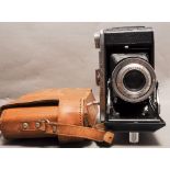 A Kershaw Curlew II Folding Camera, with Critak Kershaw 105mm f4.3 lens in maker's case