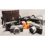 Yashica Rangefinder Cameras, a Yashica Half 17 Rapid with Yashinon 3.2cm f/1.7 lens, an Electro 35