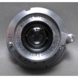 Leica 35mm Summaron Lens, chrome finish No 1226583, body G, small patch of fungus to elements