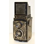 A Rolleicord TLR Camera, a Rolleicord Art Deco camera with Triostar 7.5cm f/4.5 lens