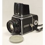 Hassleblad 500C Camera, no 122401 body F/G with a Zeiss Planar 80mm f/2.8 body F optics G,