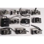35mm Cameras, including Olympus Trip, Olympus 35 ECR, Minox 35 PL, plus 4 half frame examples