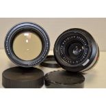 Leitz Elmarit-R Lens, a 35mm f/2.8 no 2020710 together with 135mm f/2.8 no 1995696