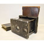 Coat Pocket Camera, A Goerz Tenax 6.5 x 9cm with a Dogmar10cm f/4.5 with DDS and maker's leather