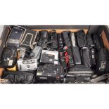 A Tray of Compact Cameras, including a Olympus, Minolta, Canon, Ricoh and other examples