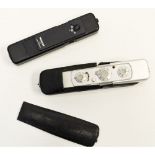 Minox Sub-Minature Cameras, a Minox C, chrome finish with leather carry case together with a later